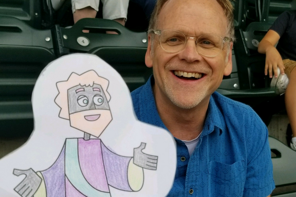 Flat Jesus visits Twins Game in Minneapolis | Sparkhouse Blog